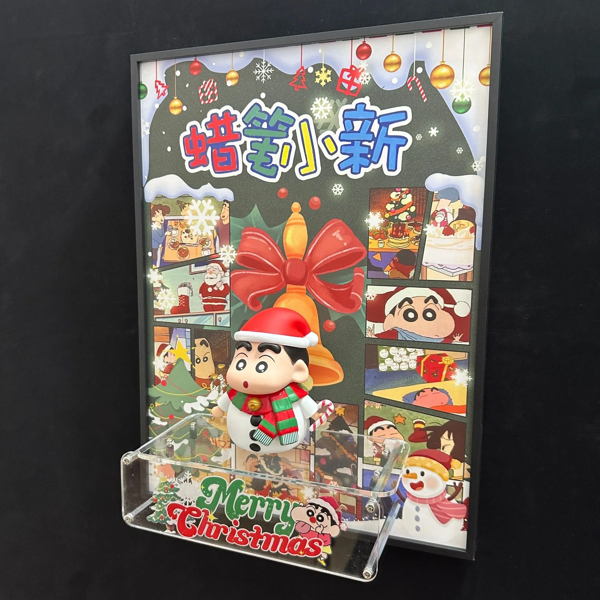 Crayon Shin-chan Poster Anime Figure 3D Wall Painting Christmas Decorative Painting Indoor Hanging Painting Decorative Picture