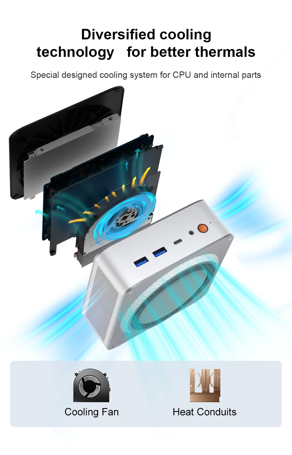Ninkear M8 MINI PC AMD Ryzen™ 7 8745HS Mini Computers 16GB DDR5 1TB SSD WiFi6 BT5.2 Windows 11 Smart Fan Active Cooling