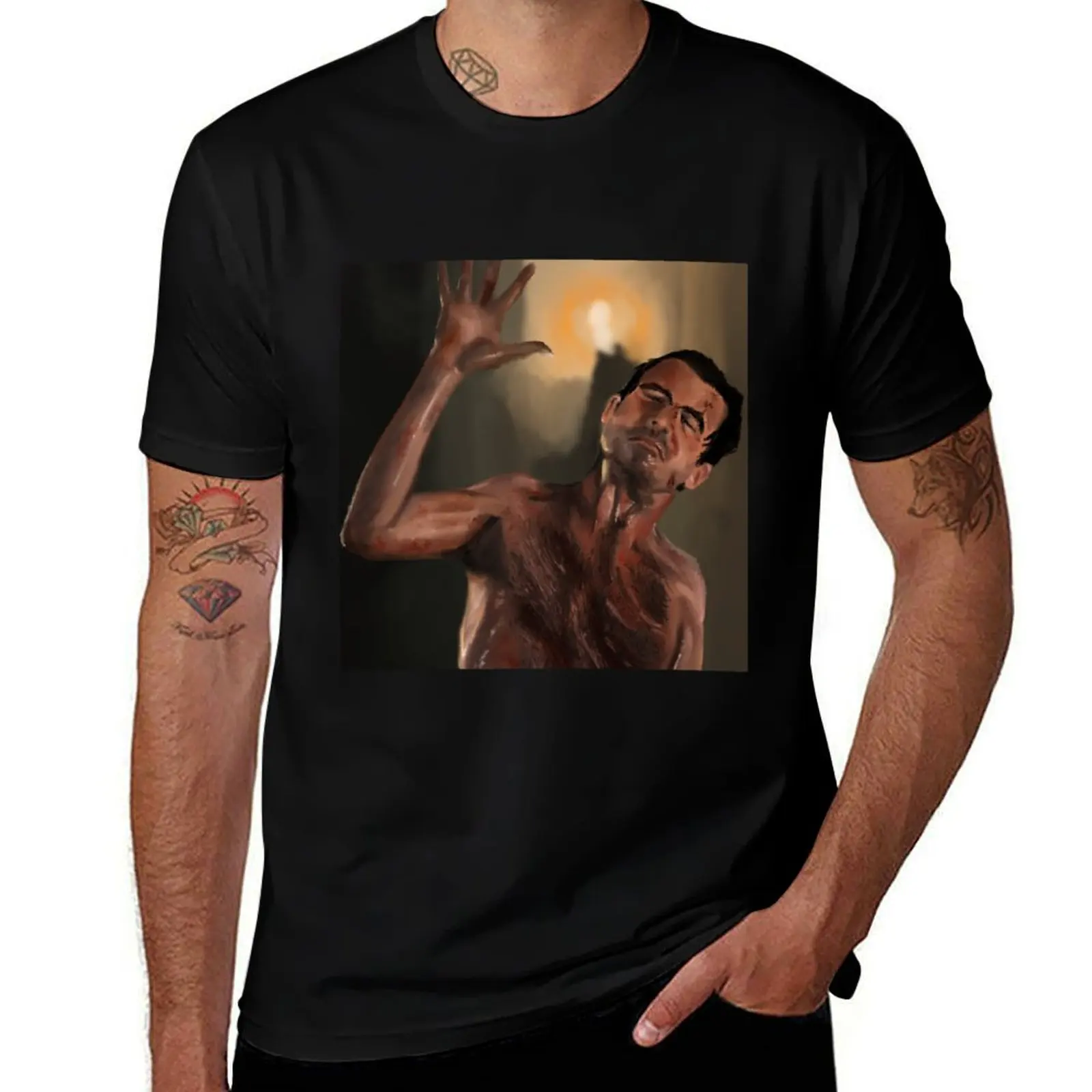 

Dracula emerging from wolf - Claes Bang T-Shirt Personalized t-shirt funny shirt cotton anime mens t shirt graphic
