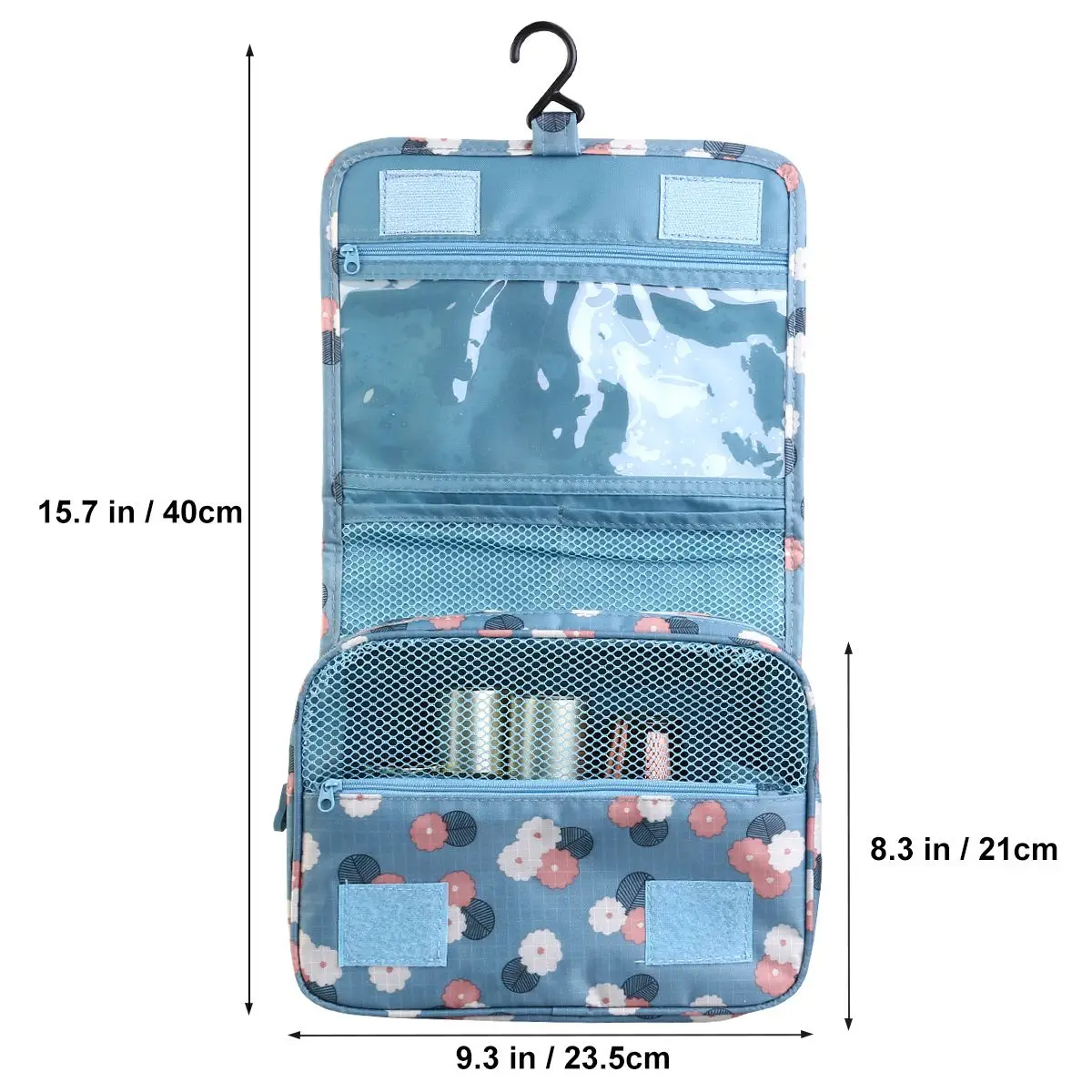 Printed Toiletries Travel Makeup Bag Waterproof Wash Hanging Portable Toiletry Hook