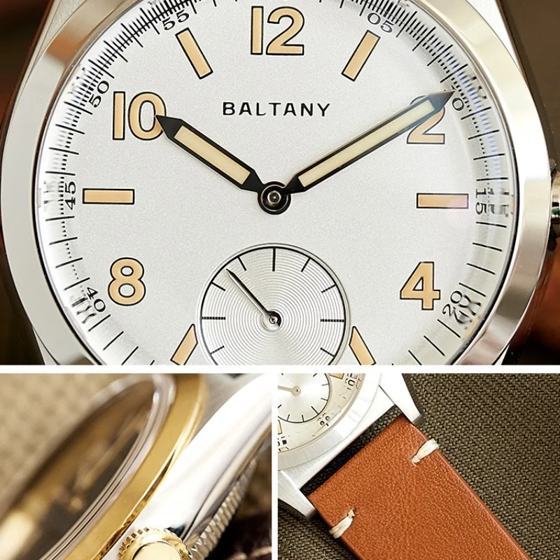 Baltany-Montres à quartz étanches rétro, lunette dorée, cadran Shoous, design de micromarque, montres provoqué, mode de luxe, 100m, S4012