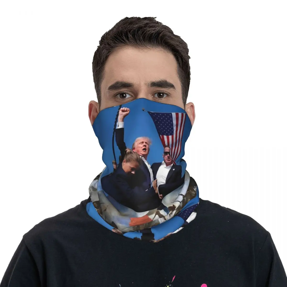 Attempted Assassination Donald Trump Bandana Fashion Balaclava Autumn Outdoor Sports Cycling Mask Soft Warm Face Cover Mask