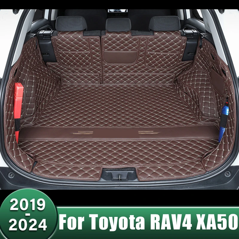 Custom Car Trunk Mats Durable Cargo Liner Boot Carpets Accessories For Toyota RAV4 XA50 2019 2020 2021 2022 2023 2024 Hybrid