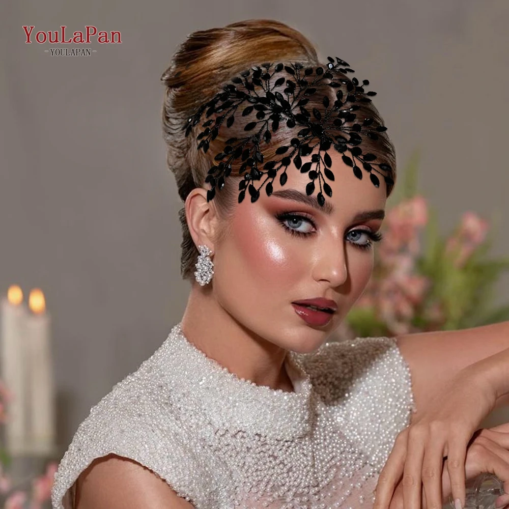 

TOPQUEEN Bride Rhinestone Headband Wedding Headwear Luxury Hair Pieces Bling Women Party Trendy Handmade Hair Accessories HP853