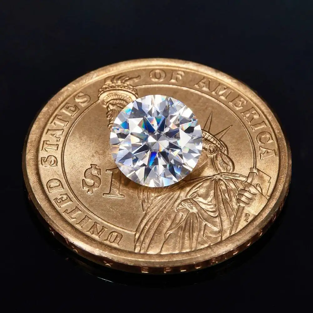 SG 100% LUSTER 0.5-2CT White D Color Round Cut VVS1 Moissanite Stone Loose For Jewelry Making With GRA Certificate