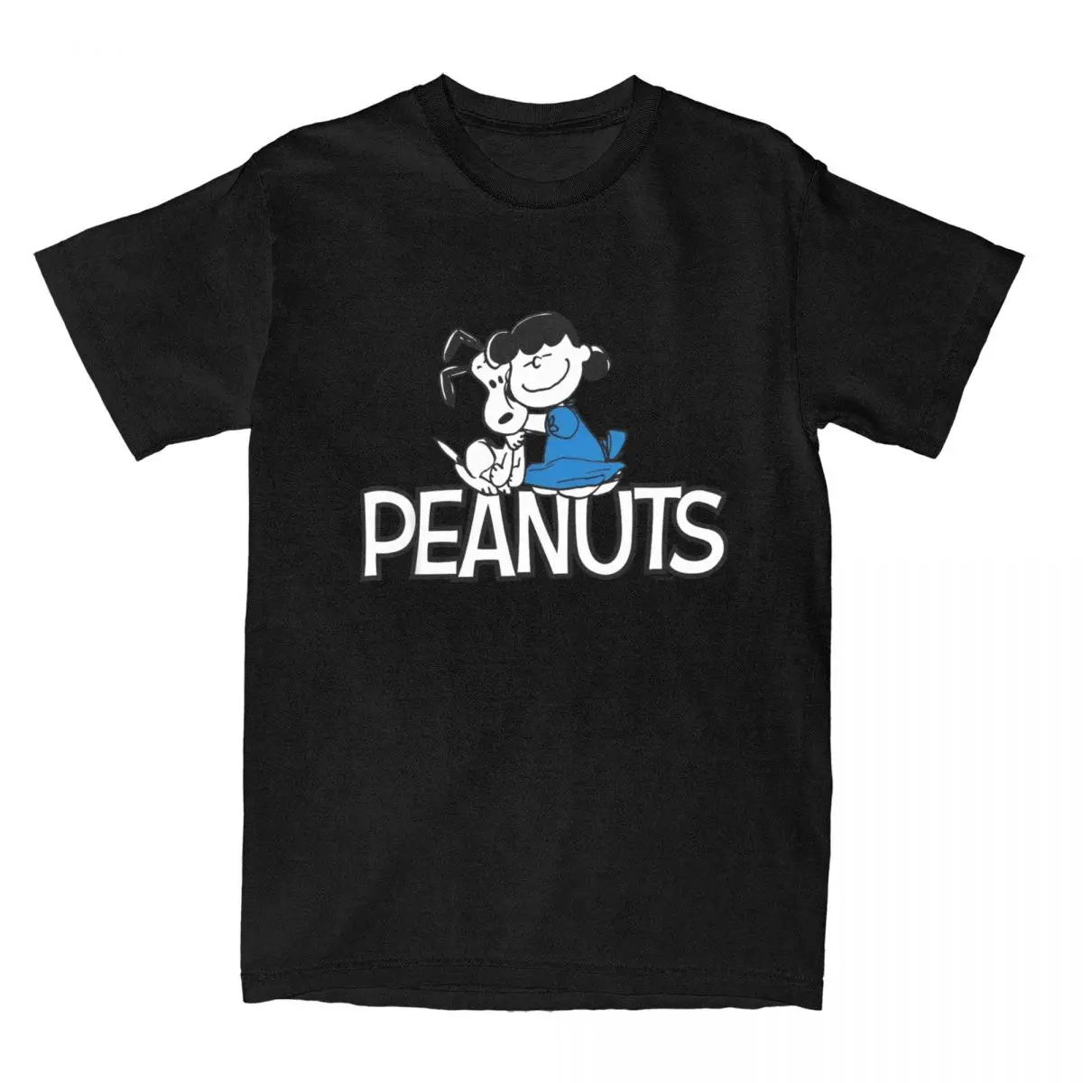 Camiseta Peanuts Snoopy Lucy, camisetas impresionantes de playa, camiseta fresca de algodón a la moda para hombres, camisetas de diseño de manga corta