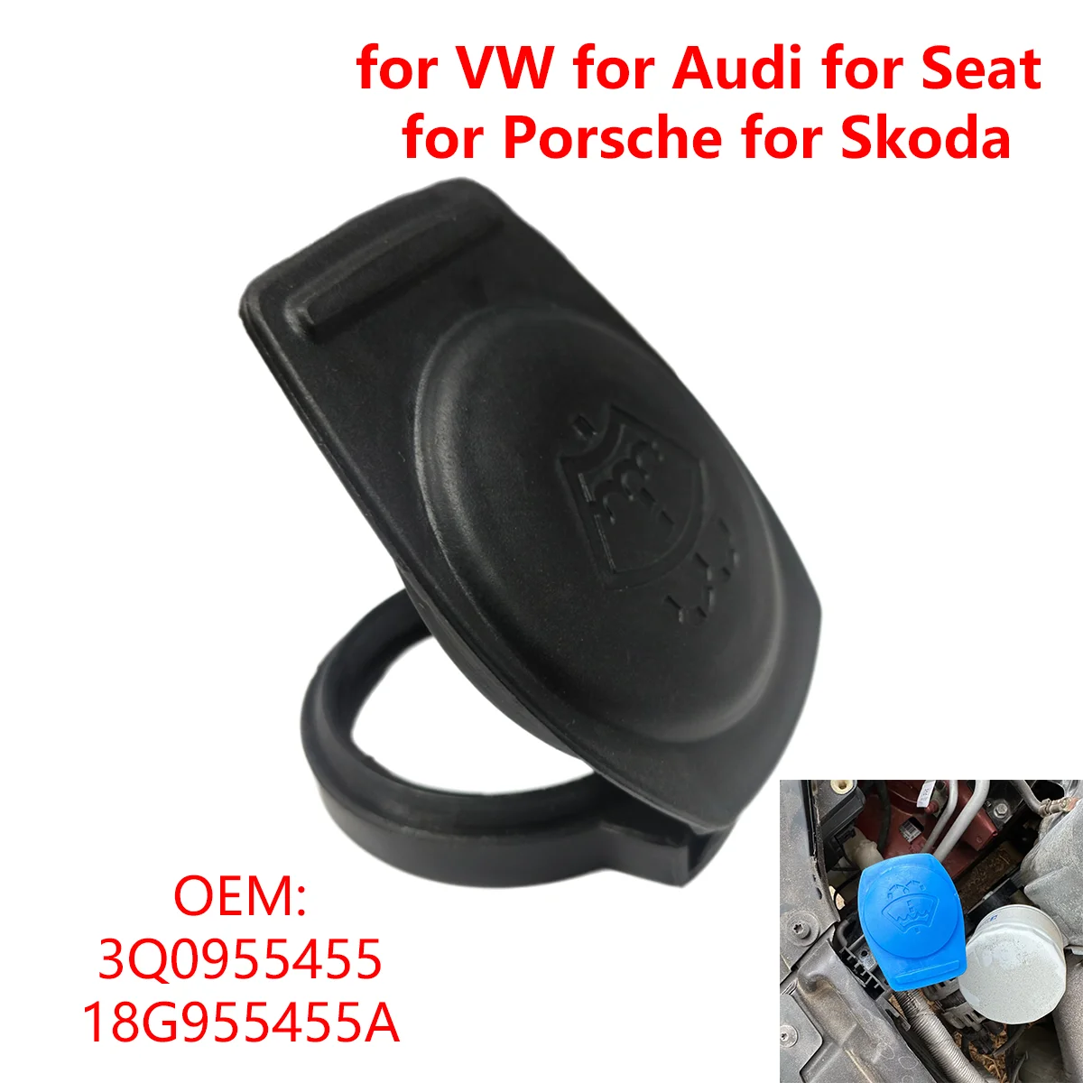 3Q0955455 Крышка бачка для жидкости омывателя лобового стекла автомобиля для Porsche Cayenne для VW для Audi для Seat для Skoda Octavia