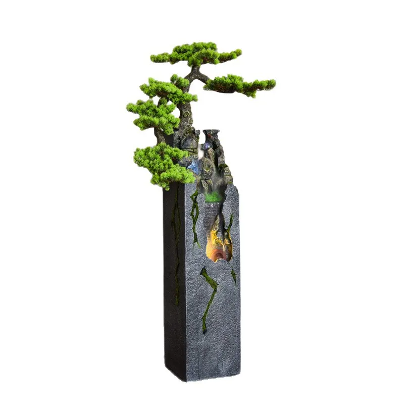 New Chinese Indoor Fountain Style Curtain Fountain Indoor Fountain Ground Home Decor Фигурки В Миниатюрах ZY50XBJ