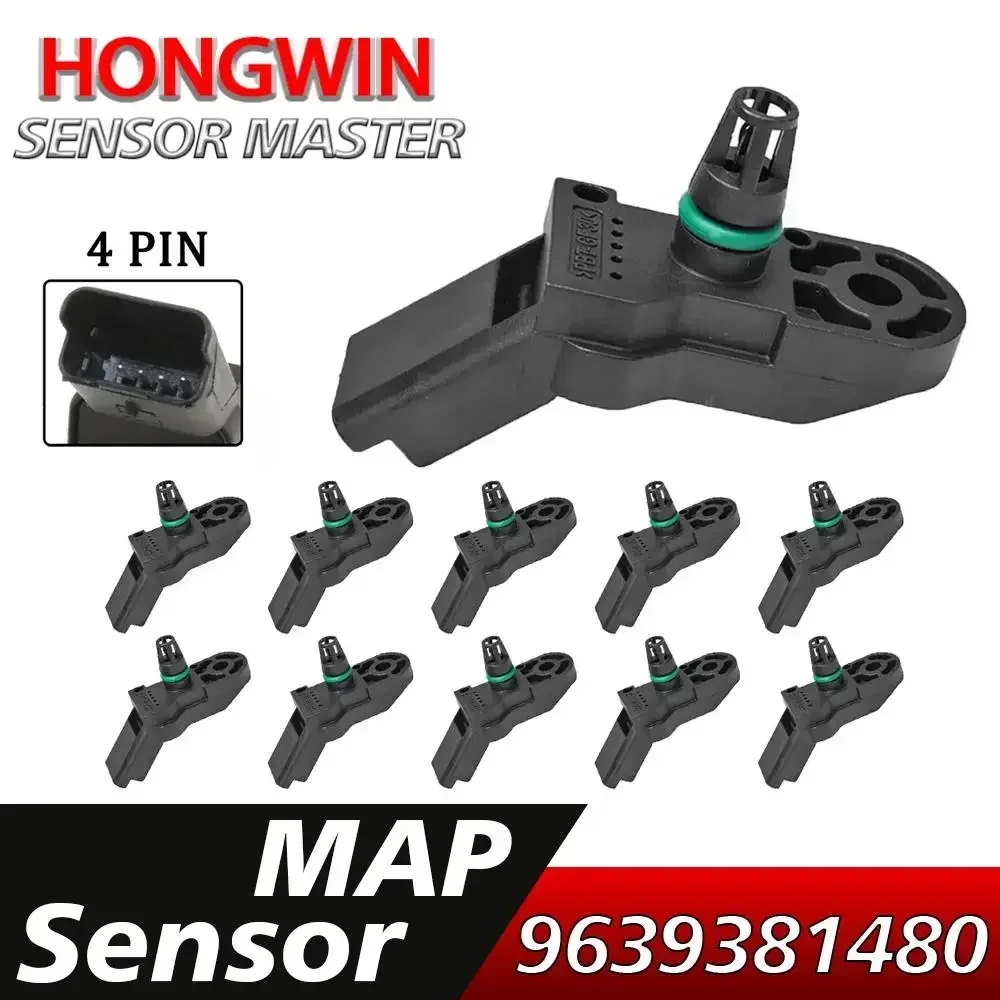 New Manifold Absolute Pressure Sensor MAP 96365830,9639381480,9804395480 For Citroen C2 C3 C4 Peugeot 206 207 306 307 407 1007