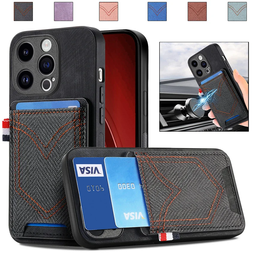 Retro Cowboy Card Bag Slot Leather Case For Samsung Galaxy F62 M02S M32 M62 2in1 thin Back Cover