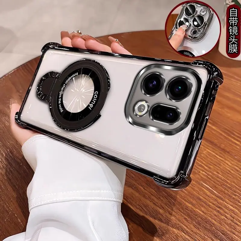 Para OPPO Find X9 Pro Funda nueva moda cuatro esquinas anticaída soporte Invisible Funda ultrafina para OPPO FindX9 Funda a prueba de golpes