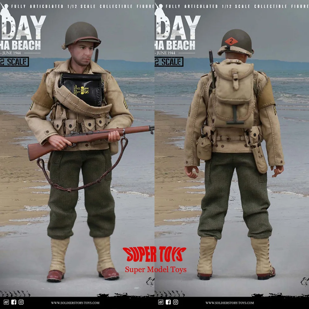 

In Stock Soldier Story SSM-005 1/12 WWII US. 2nd Ranger Battalion Sergeant Mini 6'' Full Set Male Soldier Action Figure Model