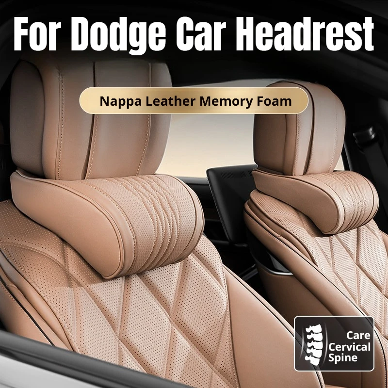 For Dodge Memory Foam Car Neck Pillow Fit Challenger Charger Durango Hornet Journey Dart Avenger Pressure Relief Car Accessories