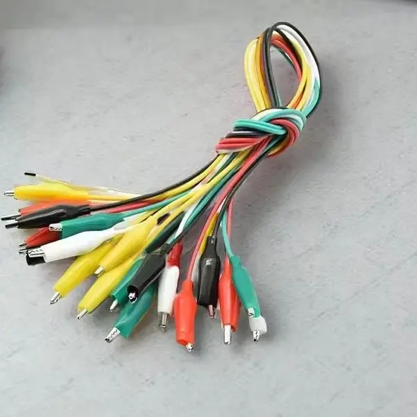 10sets/20pcs Double-Ended Alligator Clips Cable Test Clamp Connector Wire Testing Line Crocodile Clips  Brand New
