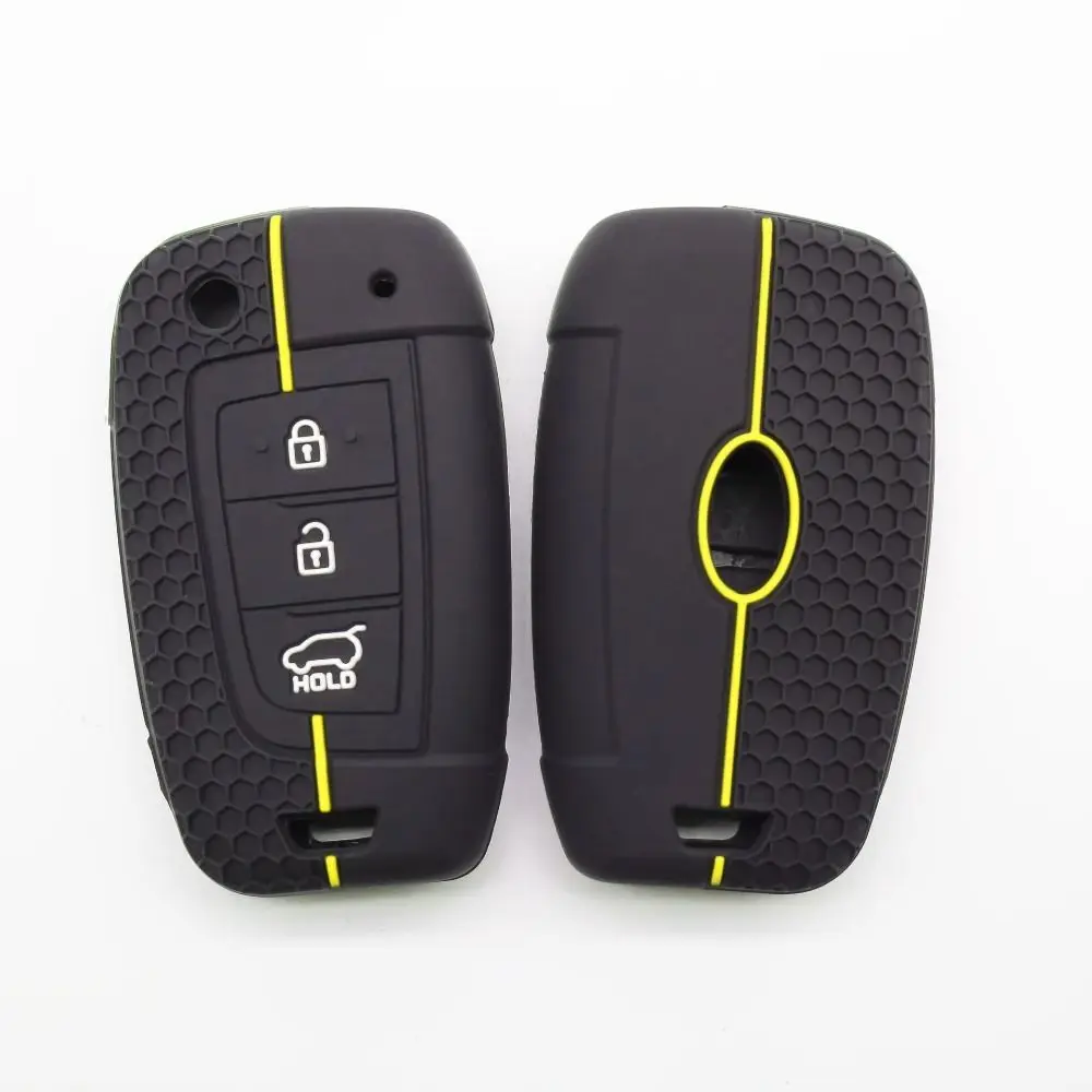 3 Pcs Silicone Car Key Chain Holder Easy Installation Remote Key Ring Shell 3 Button 4 Button Key Chain Cover Case Driver