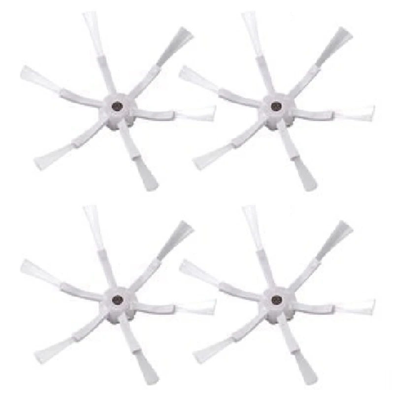 Белая боковая щетка на 6 рычагов для Xiaomi 1S MI Robot Vacuum 2 Roborock S50 S51 S5, запчасти для пылесоса, аксессуары