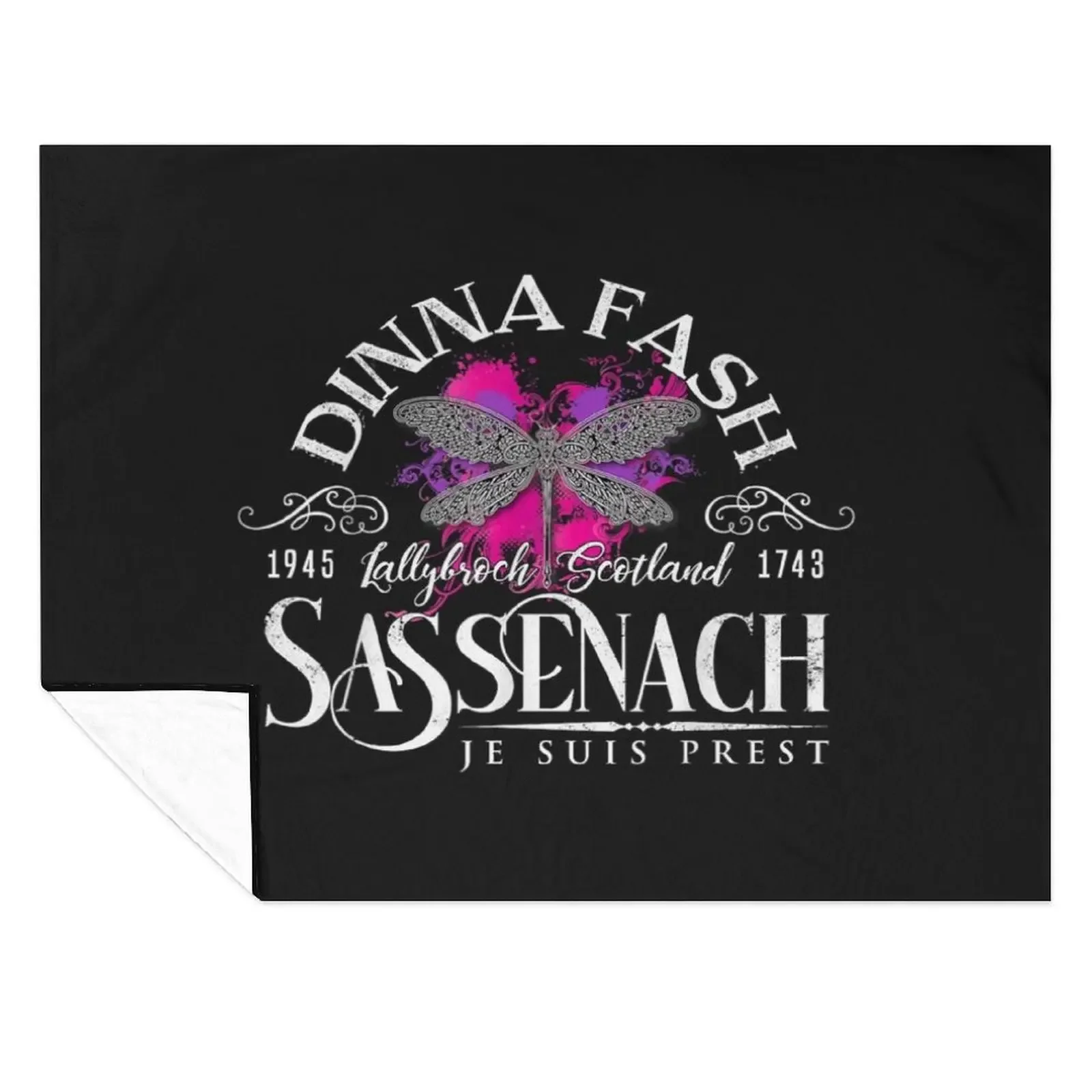 

Dinna Fash SassenachDragonfly Outlander Color Splash TShirt19 Throw Blanket warm winter Plaid on the sofa Soft Big Blankets