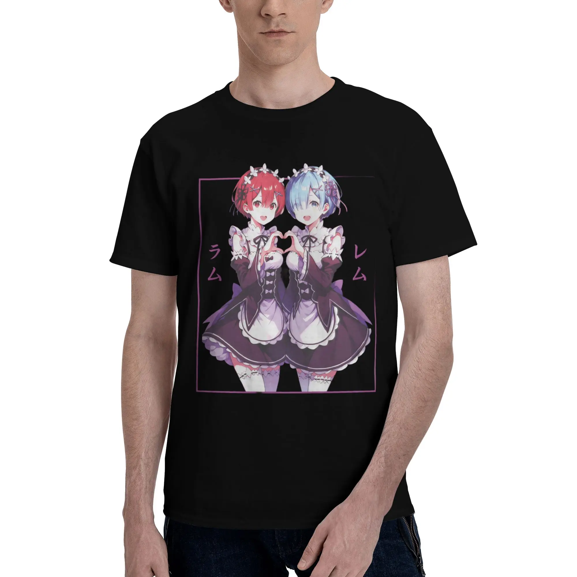 Re:ZERO Starting Life in Another world Merch Unisex T Shirts Pure Cotton Tee Graphic Printed  T-shirt Clothing