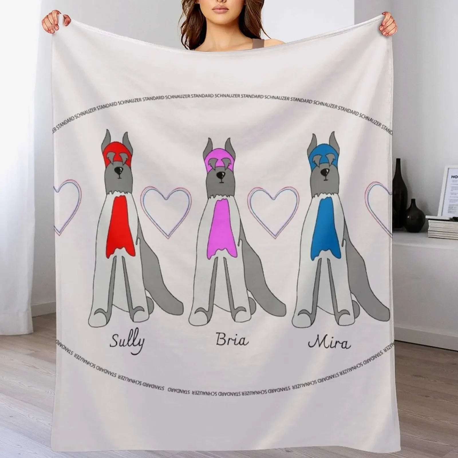 Julie's dogs Throw Blanket Ultra Soft Flannel Fleece Blanket for All Seasons