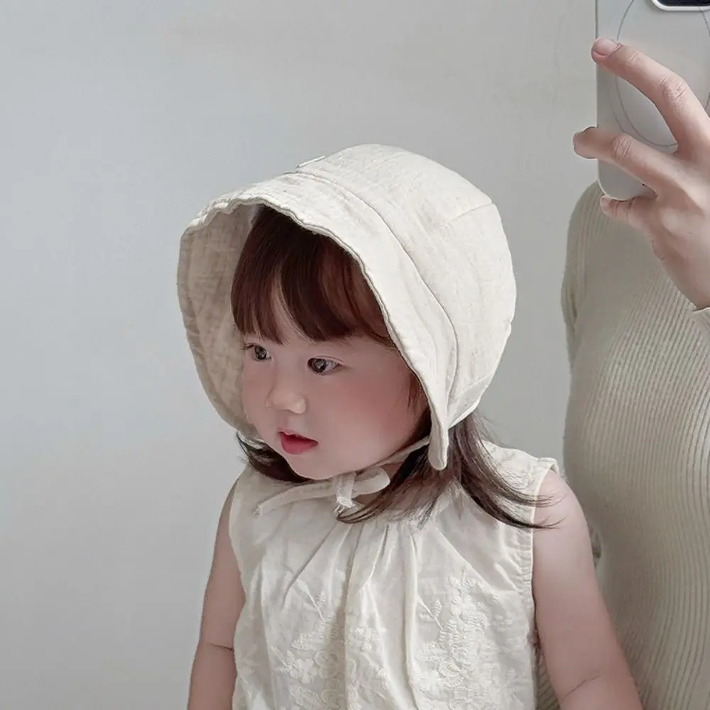 Cute Breathable Mushroom Kids Sunhat Foldable Wide Brim Baby Bucket Hat Cotton Summer Sunscreen Cap Outdoor