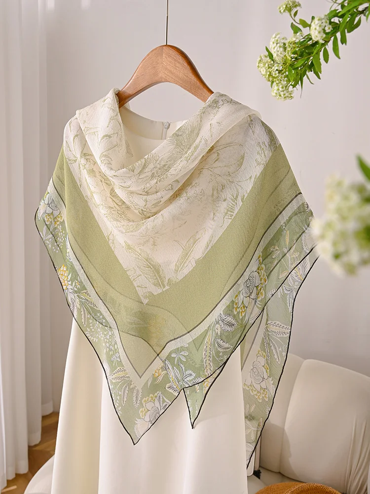 Echarpe-en-soie-haut-de-gamme-pour-femme-nouvelle-mode-estivale-chale-d'epaule-protection-uv-protection-du-cou-grande-echarpe-carree-en-soie-hangzhou