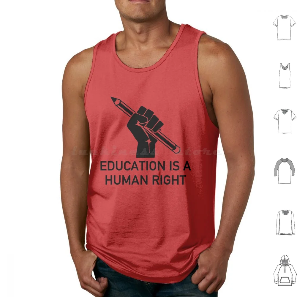 Is A Human Right-Socialist , Dsa , College For All Tank Tops Vest Sleeveless Is A Human Right Teachers Equality College For