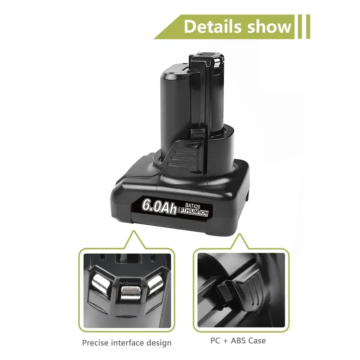  For Bosch Battery BAT420 Rechargeable  12V/3.0Ah/6.0Ah Li-ion Battery For Bosch BAT411 BAT412A BAT413A Power Tool Battery