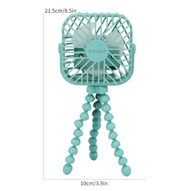 スタイリッシュなポータブルミニファン1個吊り下げ可能3つのフロントガラス付きナイトライト携帯電話ホルダーオクトップ付き