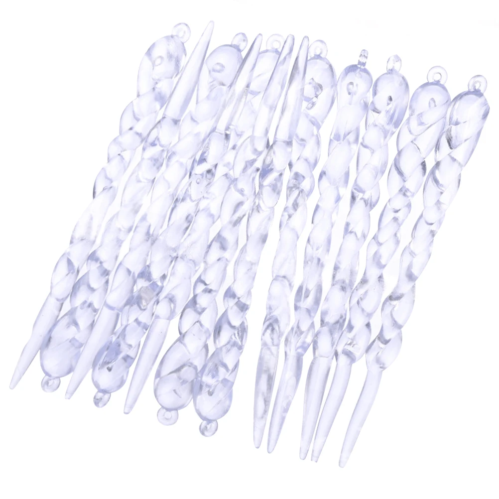 

24 Pcs Acrylic Christmas Icicles Shatterproof naments Xmas Tree Decor Pendant Lightweight Holiday Home Supermarket