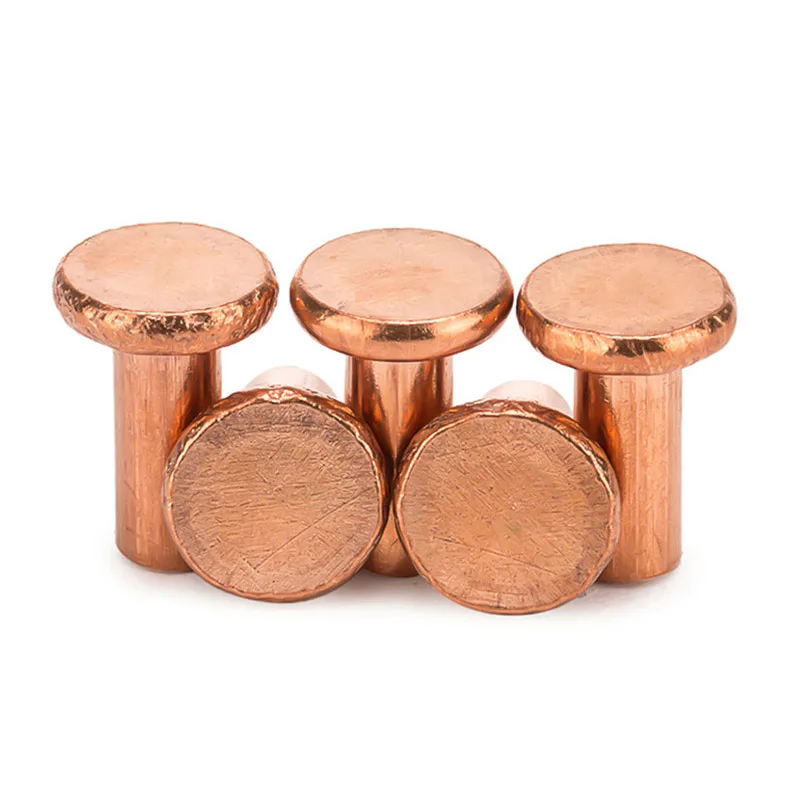 M1.5 M2 M2.5 M3 M4 M5 M6 M8 Copper Solid Rivets Knock Flat Head Rivet Flat Head Rivets Flat Cone Head Percussion Brass Rivet