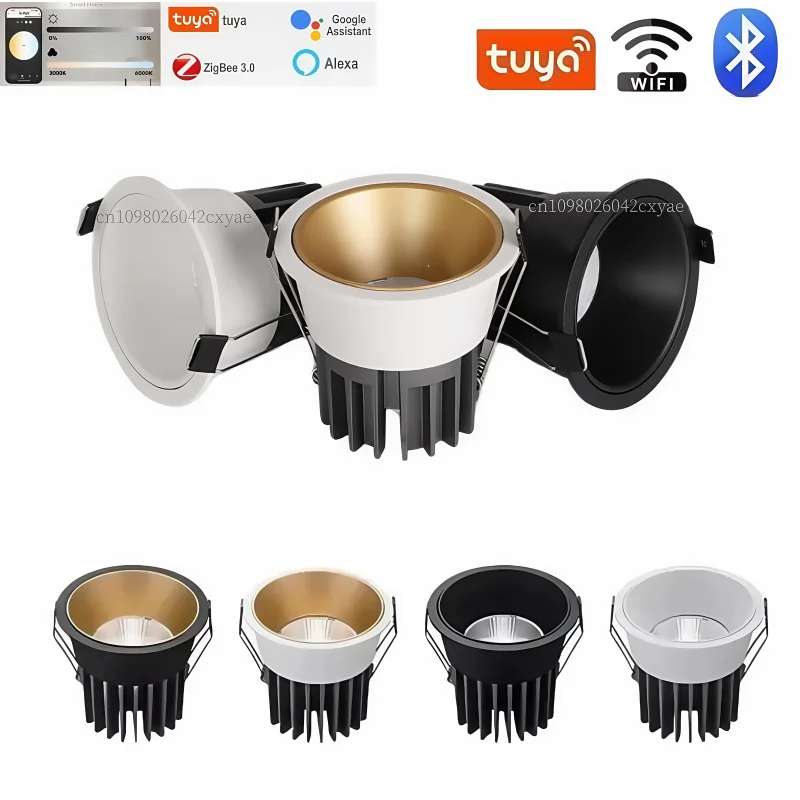 

Tuya intelligent Led downlights embedded sky lights COB spotlights Ceiling lights Kitchen living room home interior lighting