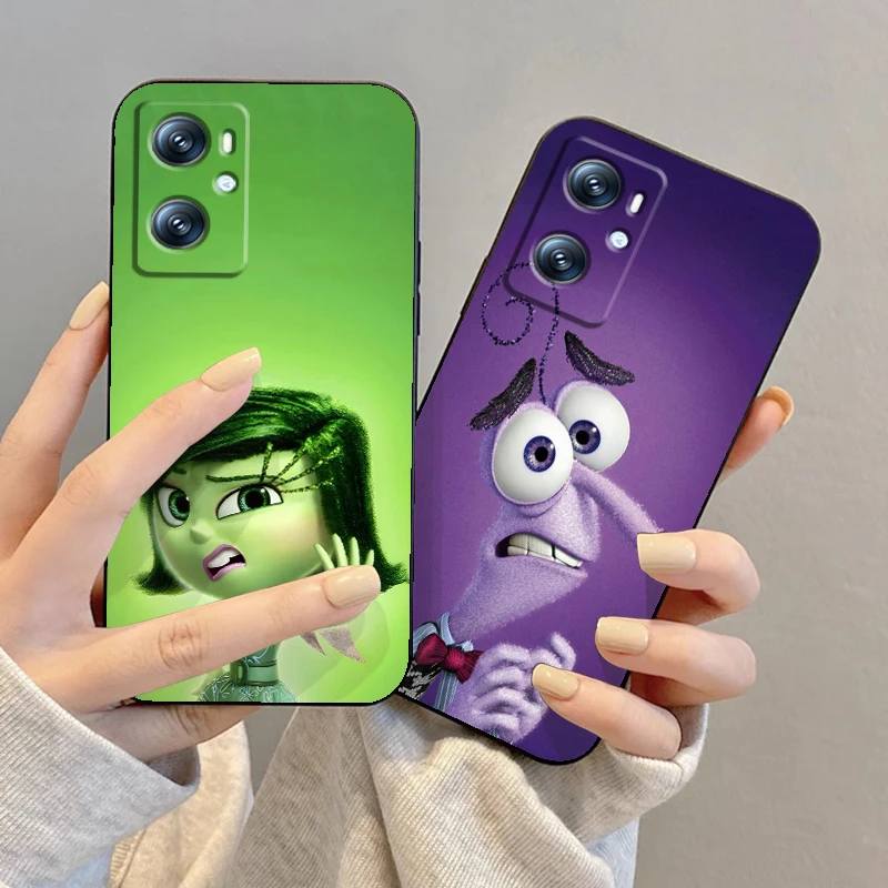 Disney Inside Out 2 Joy Cute For OPPO Find X6 X5 X3 A54S A5 A94 A16 A53S A57 A74 A72 A98 A78 A96 A9 5G Black Funda Phone Case