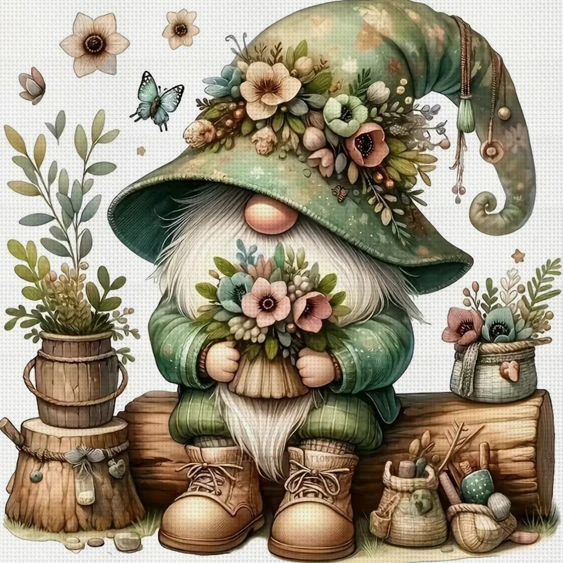 Forest Whisper Kreuzstich-Set zum Selbermachen, 11CT, Stickerei, Heimwanddekoration, Geschenk, handgefertigtes Material, rahmenlos, halbfertig, 36 x 36 cm