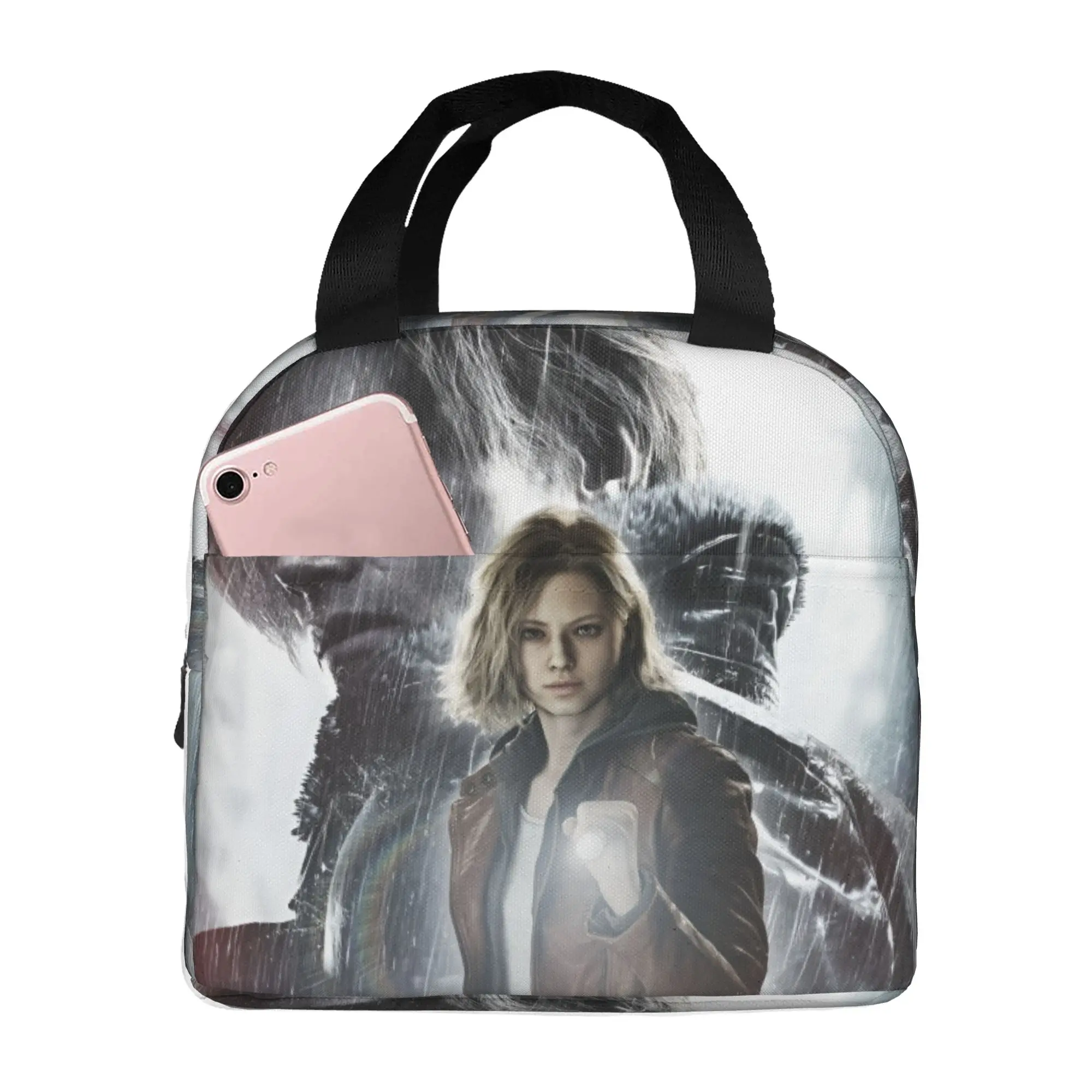 R-Residents Evils 9 Insulated Lunch Bag for Women Waterproof Shooting Game Cooler Thermal Lunch Tote Beach Camping Travel
