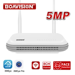 8CH WIFI Mini NVR H.265 Wireless Network Video Recorder For 5MP 3MP WIFI Surveillance Security Camera 2.5'' SSD TF Card Slot