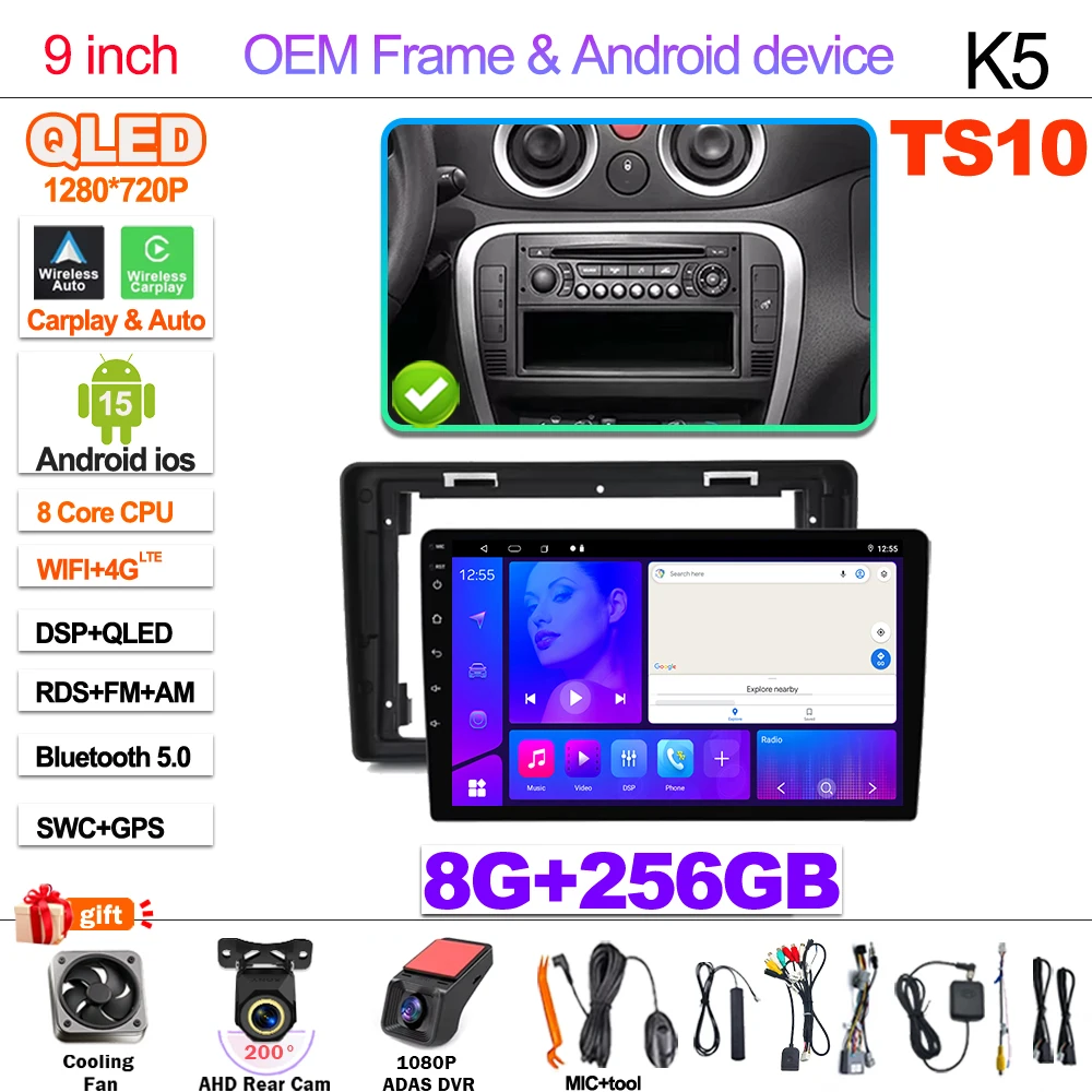 Android 15 Autoradio Voor Citroen C2 C3 2001 2002 2003-2010 Touchscreen Multimedia Video Player Navigatie Bluetooth WIFI GPS