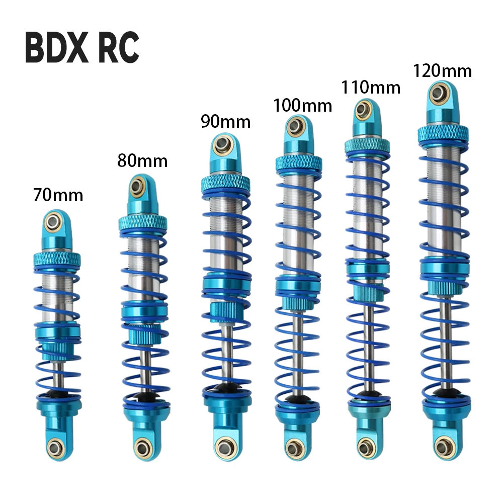 2PCS 4PCS Metal Shock Absorber Damper 70 80 90 100 110 120 Oil Adjustable for 1/10 RC Crawler Axial SCX10 Tamiya CC01 TRX-4