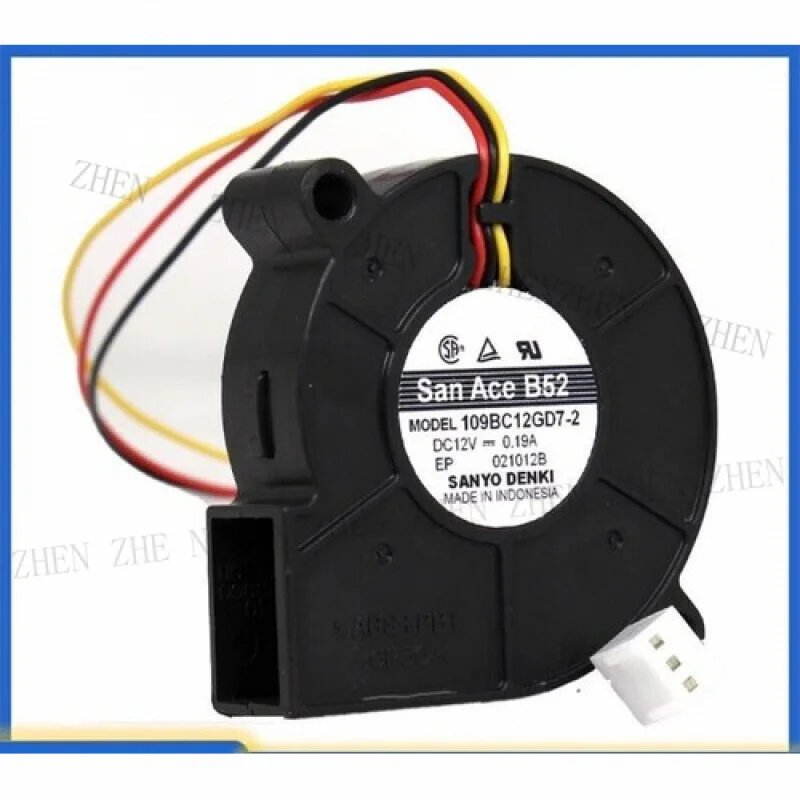Y 1109BC12GD7-2 DC12V 0.19A 50x50x15mm 3pin Turbo Blower Fan