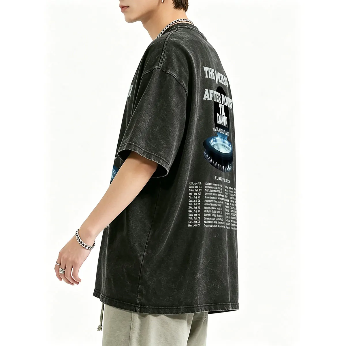 Washed Vintage Rapper Playboi Carti with The Weeknd After Hours Til Dawn Tour 2026 T-shirts Men Women Hip Hop Fashion T Shirts