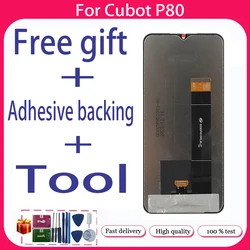 For Cubot P80+ LCD Display + Touch Screen+Free adhesive backing+Tool