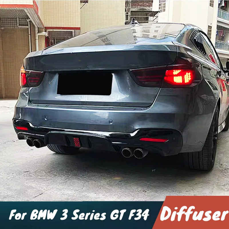 

For 2014-2018 BMW 3 Series GT F34 M Sport 4Door Car Rear Bumper Diffuser Lip Spoiler Splitter Exterior Tuning Accessories