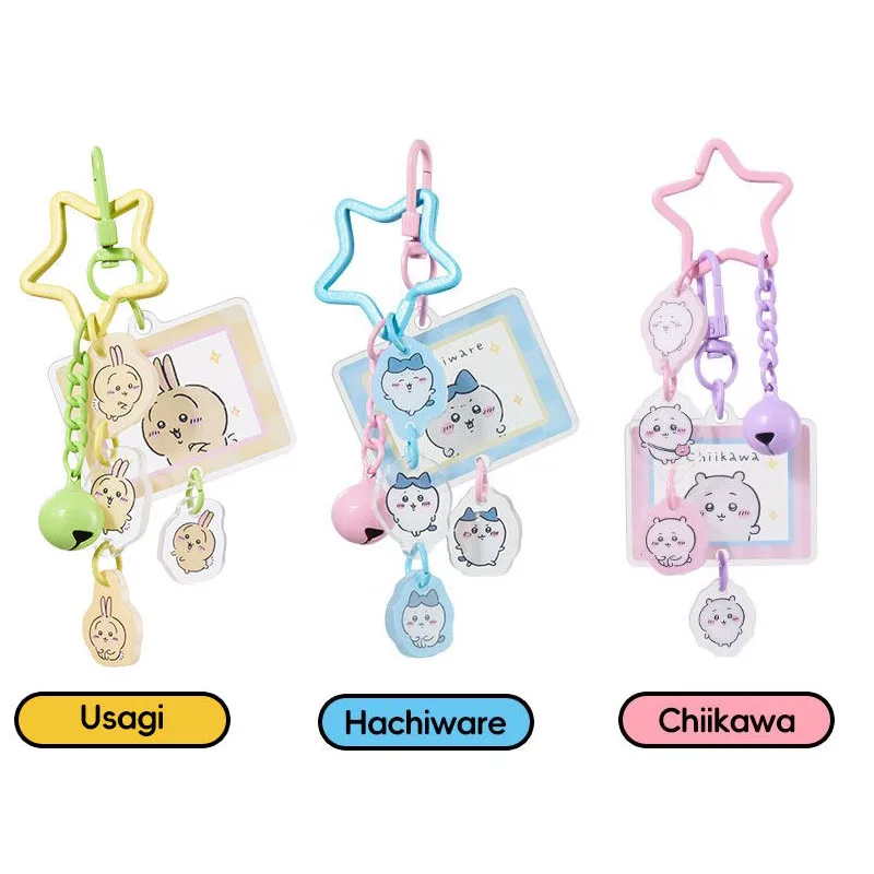 Miniso Chiikawa Usagi Hachiware Cartoon Key Buckle Decorative Acrylic Ornaments Creative Keychain Cute Gift for Girls and Boys