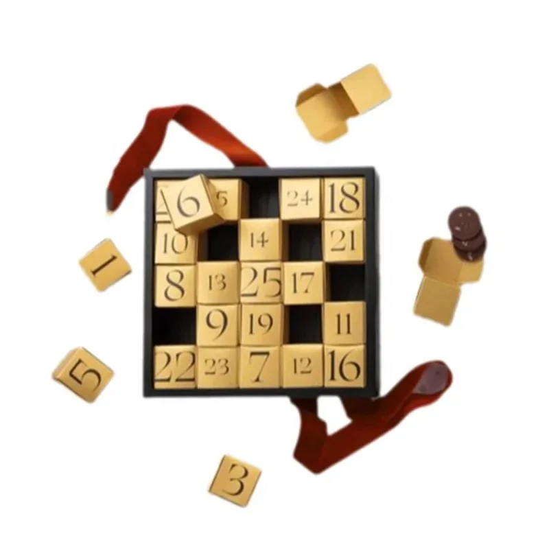 Customized queryManufacture Wholesale Customized Printed Cardboard Magnetic Christmas Beauty Advent Calendar Packaging Box