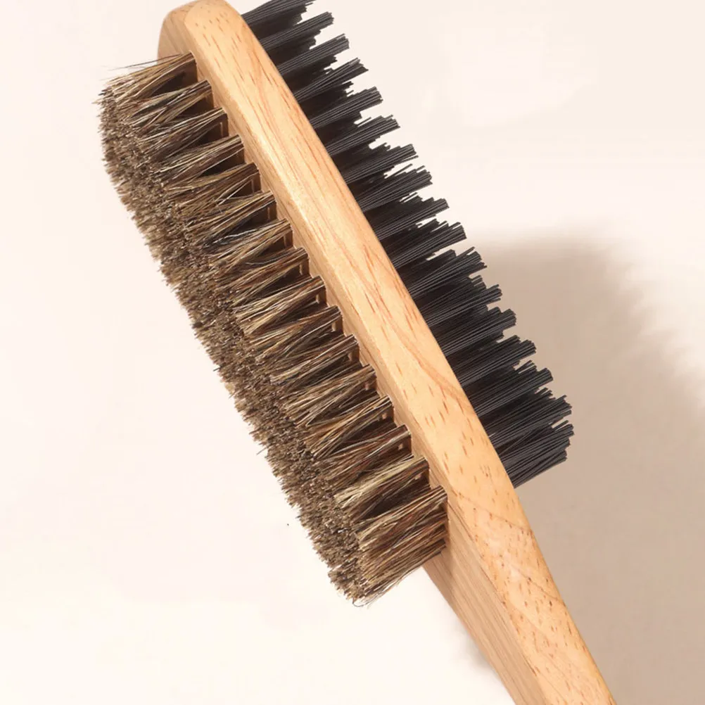 

2Pcs Double-Sided Boar Bristle Hair Brush for Men Gentle Hair Scalp Detangling Beard Grooming Brush Boar Bristle Hairbrush