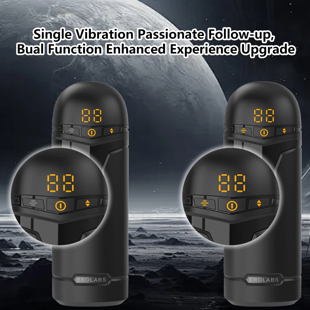 التلقائي ذكر الاستمناء مضخة القضيب مع مص تهتز الجة لعب للرجال الضارب القضيب تحفيز شاشة LED #2