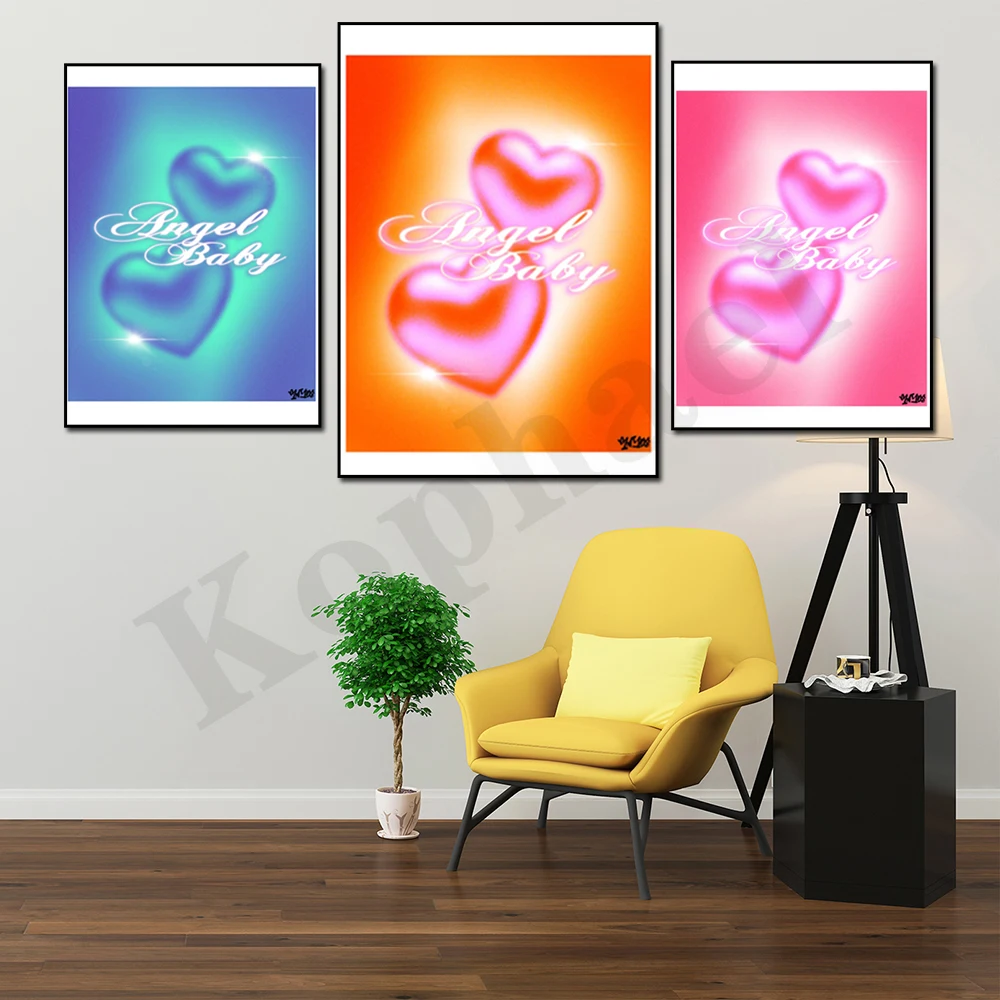 Abstract Angel Baby Y2K Gradient Spirit Aura Angel HD Canvas Painting