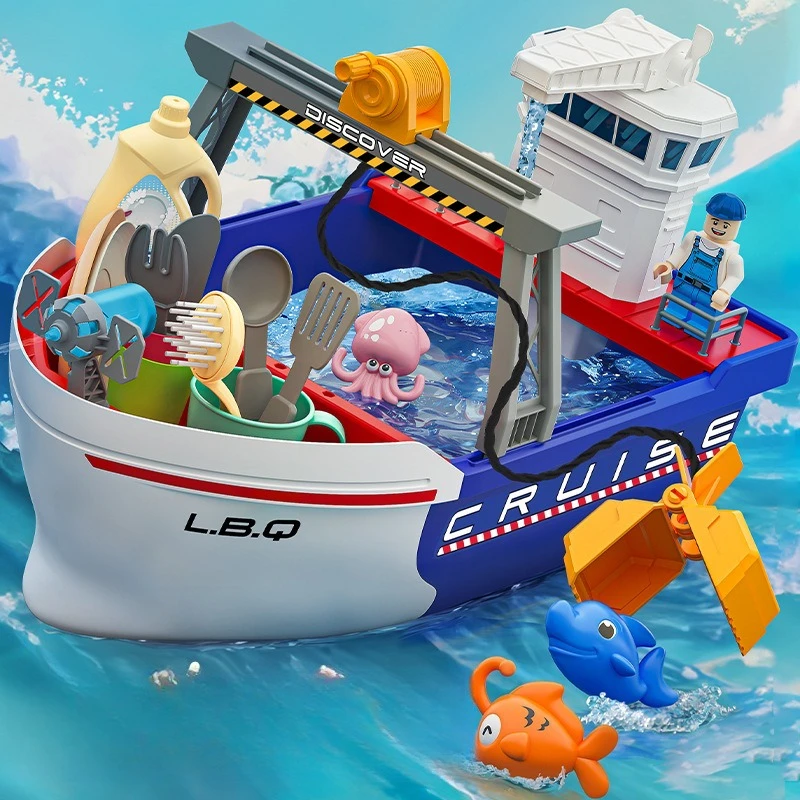 Fishing Toys Children's Water Play Magnetic Fishing Toys Water Park Gift Box for Boys and Girls 3-6 Years Old