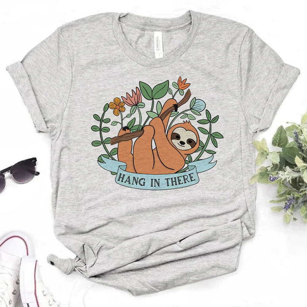 Sloth top women streetwear summer t-shirts girl manga clothing