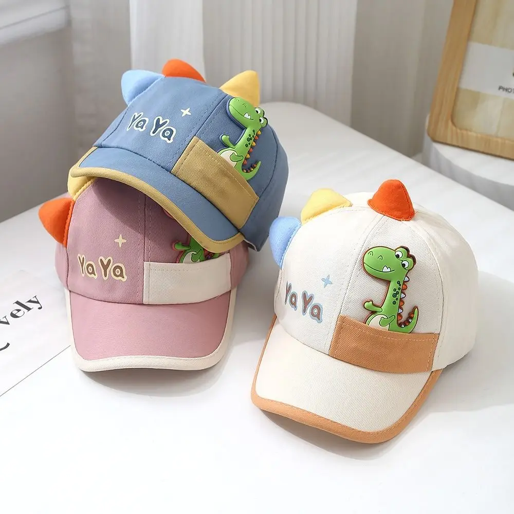 

New Sunscreen Children Baseball Cap Cartoon Curved Brim Dinosaur Sports Hat Adjustable Breathable Duck Tongue Cap