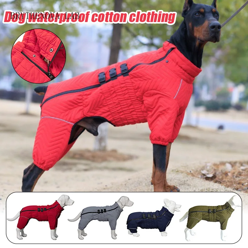 Dog Waterproof Cotton-padded Coat Pet Warm Jacket Windproof Thicken 4 Dog Legs Puppy Winter Greyhound Corgi Chihuahua